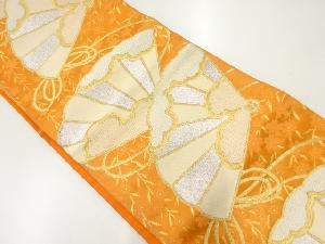 アンティーク　檜扇模様織出し袋帯（材料）